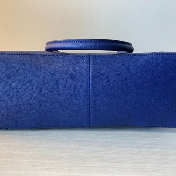 Calvin Klein - Navy Blue Satchel Purse with Strap - Picture 8 of 11